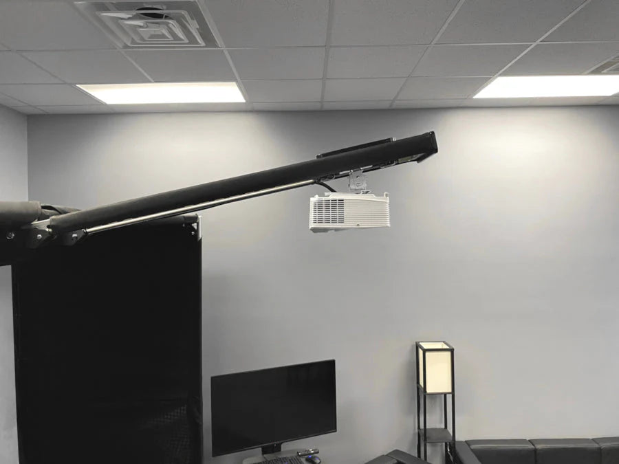 "SkyRail+ Sliding Projector Mount for Golf Simulators"