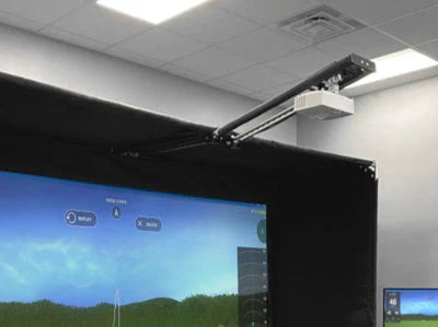 "SkyRail+ Sliding Projector Mount for Golf Simulators"
