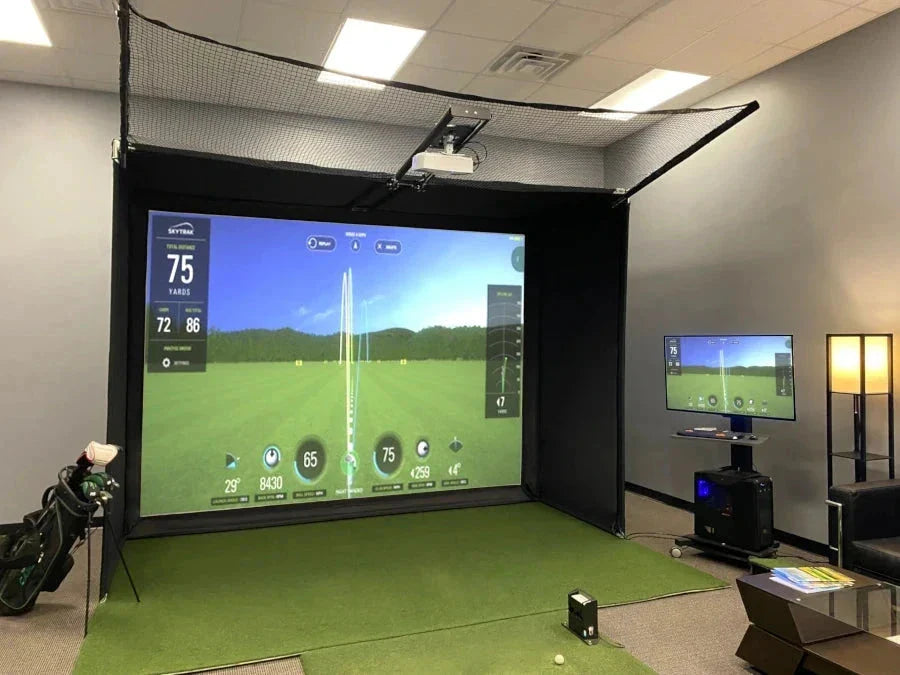 "Flex Bay™ Golf Simulator Safety Enclosure with Impact Screen"