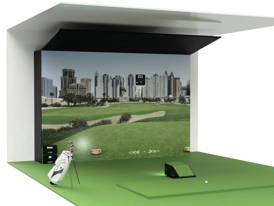 "MicroBay™ Compact Golf Simulator for Small Rooms"