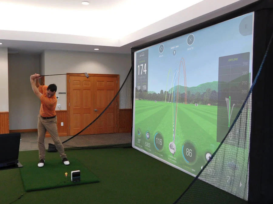 "MicroBay™ Compact Golf Simulator for Small Rooms"