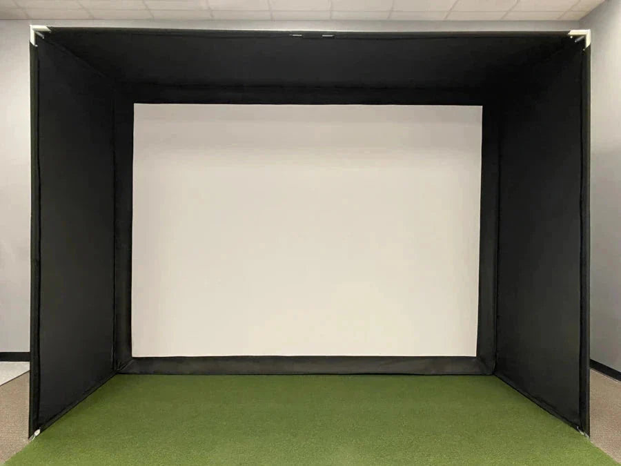 "Flex Bay™ Golf Simulator Safety Enclosure with Impact Screen"