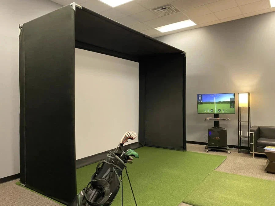"Flex Bay™ Golf Simulator Safety Enclosure with Impact Screen"