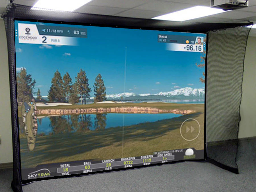 SkyBay™ Hanging Golf Simulator Enclosure - No Vertical Pole
